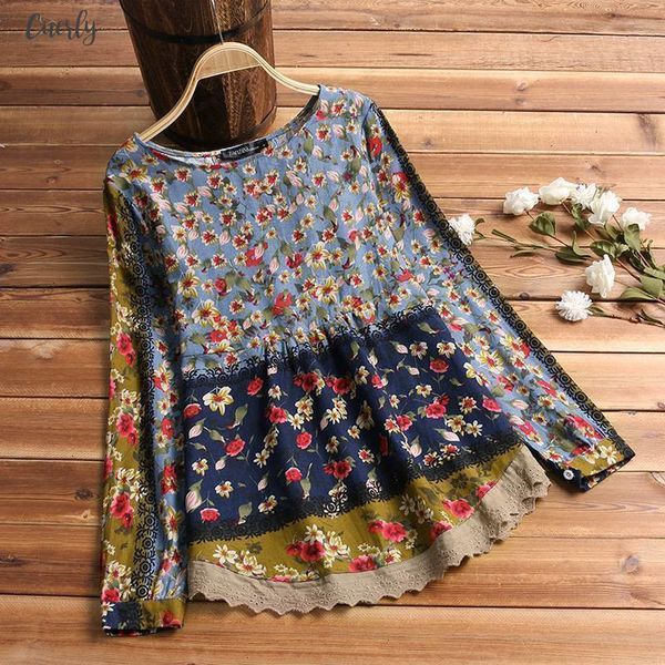 vintage blouse floral printed women spring long sleeve lace patchwork shirt casual cotton linen tunic blusa, White
vintage blouse floral printed women spring long sleeve lace patchwork shirt casual cotton linen tunic blusa, White