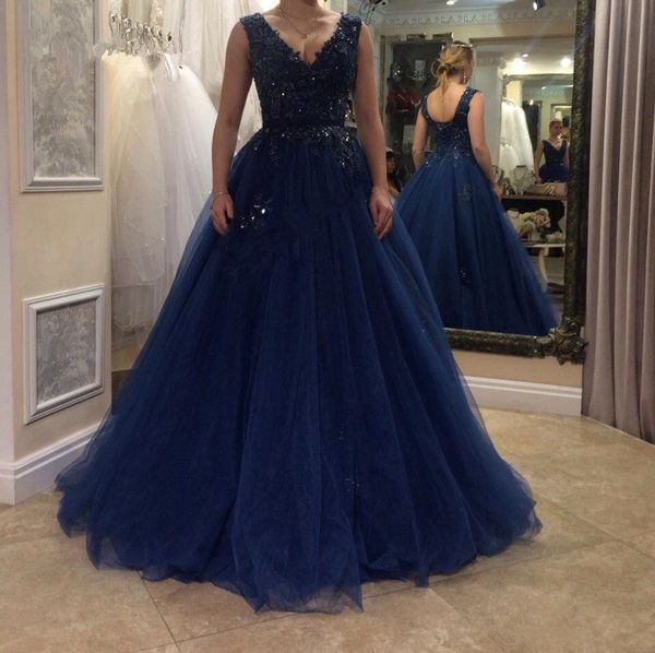 naby blue long prom dress with v neck applique lace sequins special occasion dresses for girls evening party gowns vestidos, White;black
naby blue long prom dress with v neck applique lace sequins special occasion dresses for girls evening party gowns vestidos, White;black
