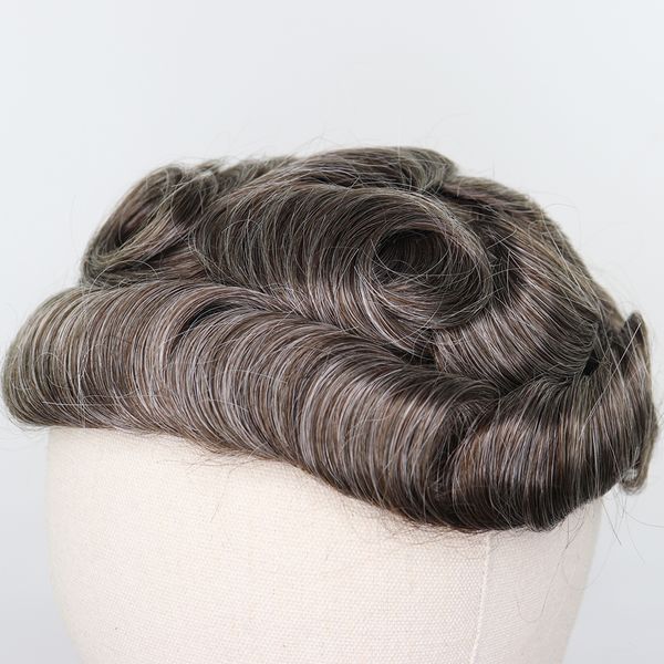 type toupee for men hairpiece replacement system 100% real natural remy human hair wavy 6" mono+swiss lace+pu base men's wig, Black
type toupee for men hairpiece replacement system 100% real natural remy human hair wavy 6" mono+swiss lace+pu base men's wig, Black