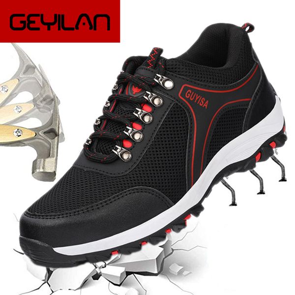 men safety shoes breathable men sneakers work shoes outdoor steel toe work safety boot puncture proof indestructible, Black
men safety shoes breathable men sneakers work shoes outdoor steel toe work safety boot puncture proof indestructible, Black