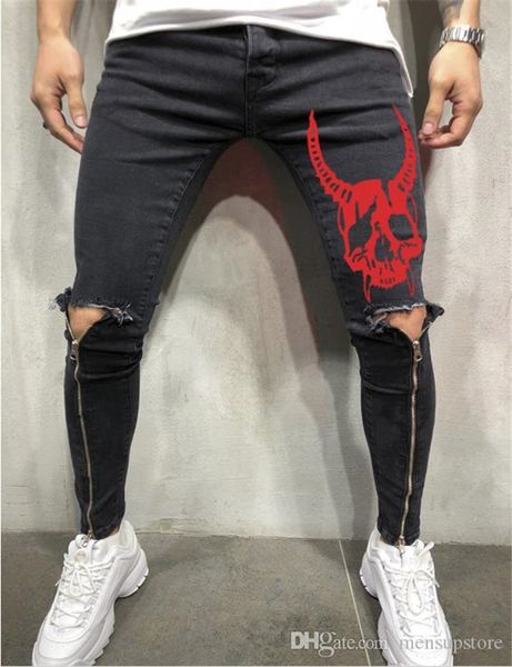 mens skull designer jeans leg zipper holes biker skateboard sports pencil pants pantalones casual men pants, Blue
mens skull designer jeans leg zipper holes biker skateboard sports pencil pants pantalones casual men pants, Blue