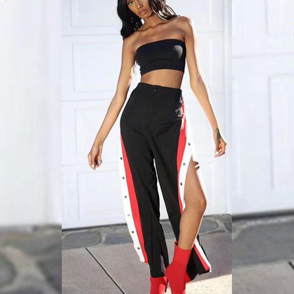 2019 new arrive patchwork bandage pants button women split fashion causal black women club good quality wholesale, Black;white
2019 new arrive patchwork bandage pants button women split fashion causal black women club good quality wholesale, Black;white