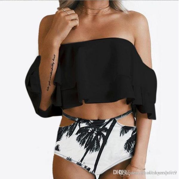 2019 women s designer 2 piece off shoulder ruffled flounce crop bikini swimsuit swimwear beachwear with cutout bottom set
2019 women s designer 2 piece off shoulder ruffled flounce crop bikini swimsuit swimwear beachwear with cutout bottom set