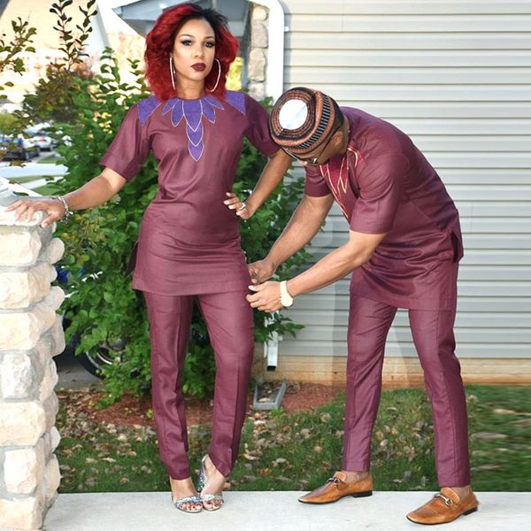 only maroon colors lady and man soft material embroidery design with pants two pcs one set, Red
only maroon colors lady and man soft material embroidery design with pants two pcs one set, Red