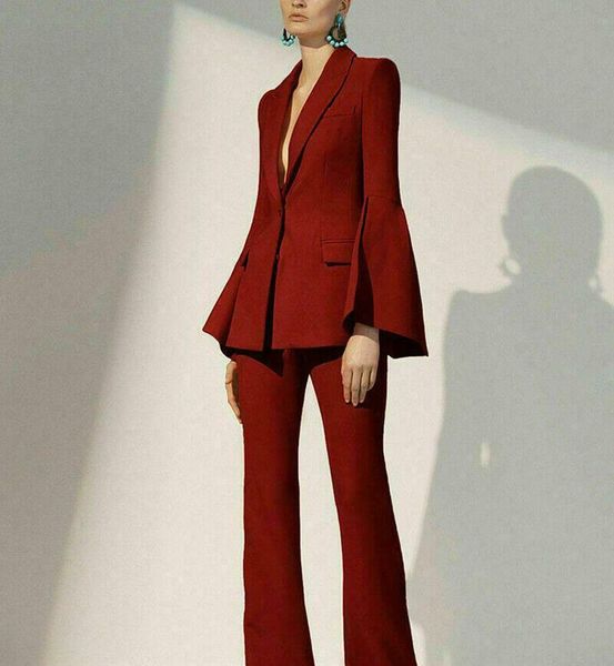 elegant burgundy mother of the bride suits 2 pieces ladies blazer coat pants business formal party prom outfits, Black;red
elegant burgundy mother of the bride suits 2 pieces ladies blazer coat pants business formal party prom outfits, Black;red