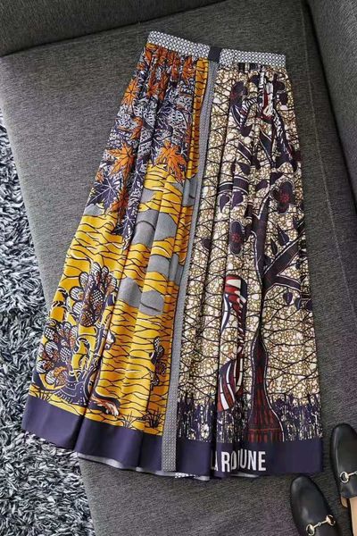 spring and summer 2020 women's high waist pure cotton color contrast mountain forest animal positioning printing high split big swing l, Black
spring and summer 2020 women's high waist pure cotton color contrast mountain forest animal positioning printing high split big swing l, Black