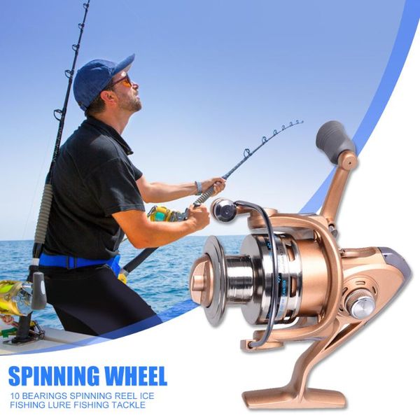anti-fall spinning fishing reel 5.2:1 gear ratio steel bearings champagne gold sea fishing fixed reel accessories
anti-fall spinning fishing reel 5.2:1 gear ratio steel bearings champagne gold sea fishing fixed reel accessories