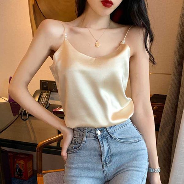 silk women summer women v neck satin plus size cami woman korean woman beading vest tees 2xl strap female, White
silk women summer women v neck satin plus size cami woman korean woman beading vest tees 2xl strap female, White