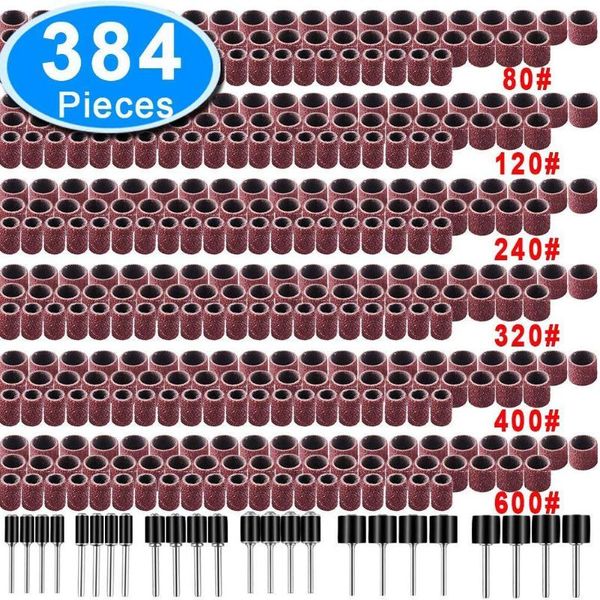 384 pieces drilling nail multi grit polishing rotary tool sanding band sleeves work parts drum sander set mandrels grinding
384 pieces drilling nail multi grit polishing rotary tool sanding band sleeves work parts drum sander set mandrels grinding