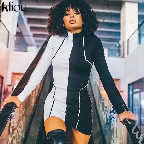kliou women new sports slim casual dress 2020 fashion high elastic two color stitching turtleneck long sleeve mini dress mujer, Black;gray
kliou women new sports slim casual dress 2020 fashion high elastic two color stitching turtleneck long sleeve mini dress mujer, Black;gray