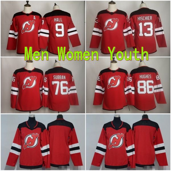 lady and youth 86 jack hughes jersey new jersey devils 76 p.k. subban 13 nico hischier 9 taylor hall ice hockey jerseys red, Black;red
lady and youth 86 jack hughes jersey new jersey devils 76 p.k. subban 13 nico hischier 9 taylor hall ice hockey jerseys red, Black;red