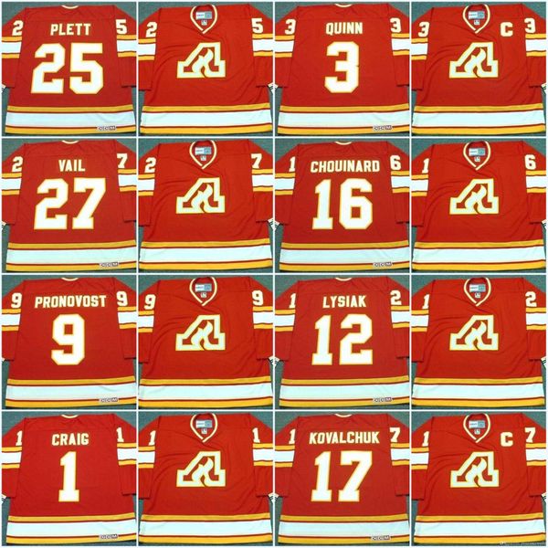 Atlanta Flames Jerseys 25 WILLI PLETT 1977 1 JIM CRAIG 3 PAT QUINN 9 JEAN PRONOVOST 12 TOM LYSIAK Vintage Hockey Jerseys
Atlanta Flames Jerseys 25 WILLI PLETT 1977 1 JIM CRAIG 3 PAT QUINN 9 JEAN PRONOVOST 12 TOM LYSIAK Vintage Hockey Jerseys