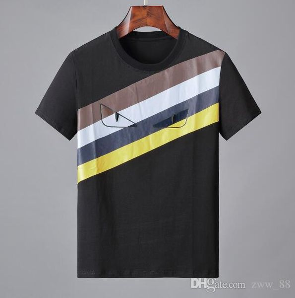 19ss модный бренд человек вскользь футболки мужские короткие рукава глаза 4 цветной полосой печати круглый воротник футболка мужская топы ти, White;black 
19ss модный бренд человек вскользь футболки мужские короткие рукава глаза 4 цветной полосой печати круглый воротник футболка мужская топы ти, White;black