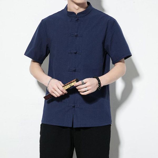 men's casual shirts tradictional chinese clothing for men solid color stand collar short sleeve loose shirt style tang suit linen, White;black
men's casual shirts tradictional chinese clothing for men solid color stand collar short sleeve loose shirt style tang suit linen, White;black