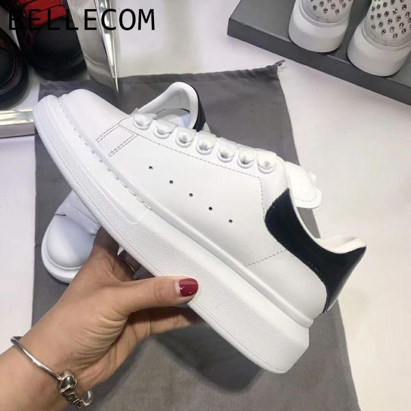 bellecom new women's small white platform ladies flat flats shoes leather breathable thick-soled sports loafers women sneakers, Black
bellecom new women's small white platform ladies flat flats shoes leather breathable thick-soled sports loafers women sneakers, Black