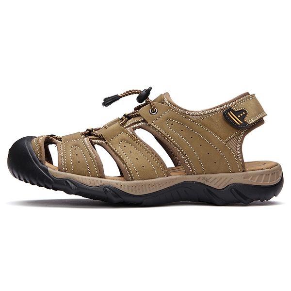 sandals summer 100% leather fashion designer men's casual shoes beach rubber sole non-slip 38-47, Black
sandals summer 100% leather fashion designer men's casual shoes beach rubber sole non-slip 38-47, Black