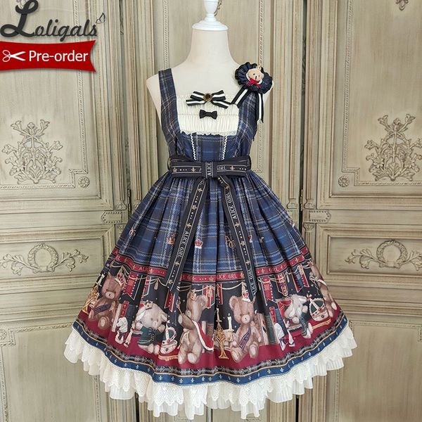 lovely teddy ~ sweet bear printed lolita jsk dress by alice girl ~ pre-order, Black;gray
lovely teddy ~ sweet bear printed lolita jsk dress by alice girl ~ pre-order, Black;gray