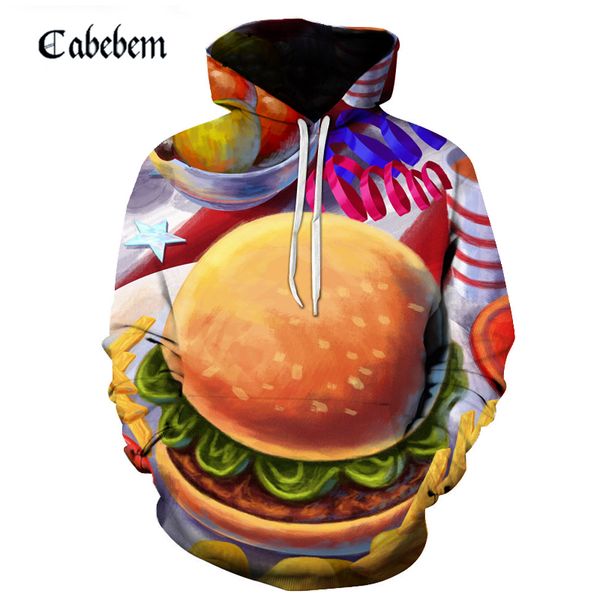 2019 explosion paint hamburger series men hoodies sweatshirt 3d animation brand fashion street casual pullover, Black
2019 explosion paint hamburger series men hoodies sweatshirt 3d animation brand fashion street casual pullover, Black
