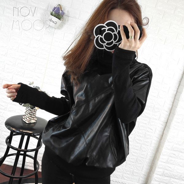 luxury nov-moop turtle collar batwing sleeve splice genuine leather coat ladies abrigos de cuero de las mujeres reales lt2763, Black
luxury nov-moop turtle collar batwing sleeve splice genuine leather coat ladies abrigos de cuero de las mujeres reales lt2763, Black
