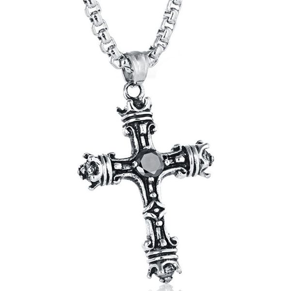 manufacturers direct selling stainless steel zircon cross pendant retro fashion man foreign trade new style necklace titanium st, Silver
manufacturers direct selling stainless steel zircon cross pendant retro fashion man foreign trade new style necklace titanium st, Silver