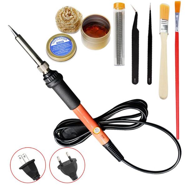electric soldering iron set adjustable temperature portable welding repair tool 60w internal heat soldering iron kit 110v 220v
electric soldering iron set adjustable temperature portable welding repair tool 60w internal heat soldering iron kit 110v 220v