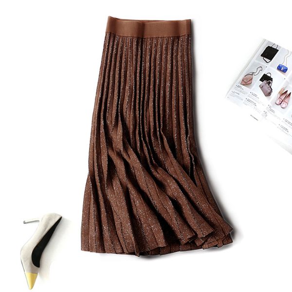 elastic high waist kintted skirts for women 2019 winter pleated skirt solid a-line skirt for women elegant long skirt saia falda, Black
elastic high waist kintted skirts for women 2019 winter pleated skirt solid a-line skirt for women elegant long skirt saia falda, Black