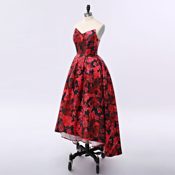 new arrival elegant high -low evening dress prom party dresses v-neck satin print pattern formal style dress, Black;red
new arrival elegant high -low evening dress prom party dresses v-neck satin print pattern formal style dress, Black;red