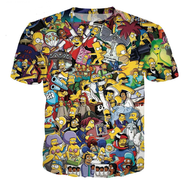 2019 cartoon character simpson t shirt men women funny 3d print summer short sleeve o neck crewneck casual a240, White;black
2019 cartoon character simpson t shirt men women funny 3d print summer short sleeve o neck crewneck casual a240, White;black