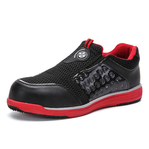 men's summer work safety shoes men outdoor steel toe footwear ankle work boots anti-pierce construction breathable sneakers, Black
men's summer work safety shoes men outdoor steel toe footwear ankle work boots anti-pierce construction breathable sneakers, Black