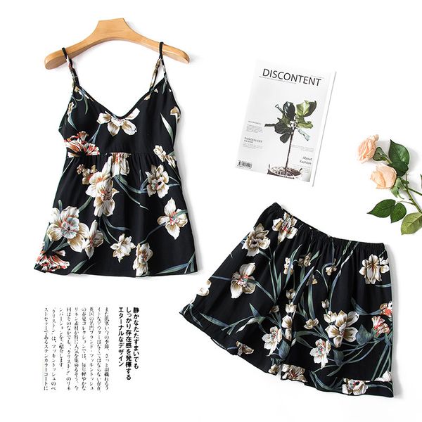 women sleepwear floral pajama set sleeveless pyjamas silk satin cami shorts set pijama home wear sleep wear pyjama sets, Blue;gray
women sleepwear floral pajama set sleeveless pyjamas silk satin cami shorts set pijama home wear sleep wear pyjama sets, Blue;gray