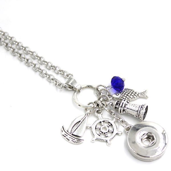 wholesale 18mm snap jewelry nautical necklace ocean summer necklace ship fish shipwheel light house pendant necklace, Silver
wholesale 18mm snap jewelry nautical necklace ocean summer necklace ship fish shipwheel light house pendant necklace, Silver