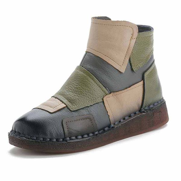 autumn winter real genuine leather women boots handmade mixed colors warm ankle boots women flat casual shoes 2020, Black
autumn winter real genuine leather women boots handmade mixed colors warm ankle boots women flat casual shoes 2020, Black