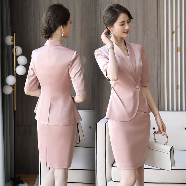 work dresses elegant pink lady professional suit summer 2021 fashion ladies jacket feminine skirt two-piece high-quality, White;black
work dresses elegant pink lady professional suit summer 2021 fashion ladies jacket feminine skirt two-piece high-quality, White;black