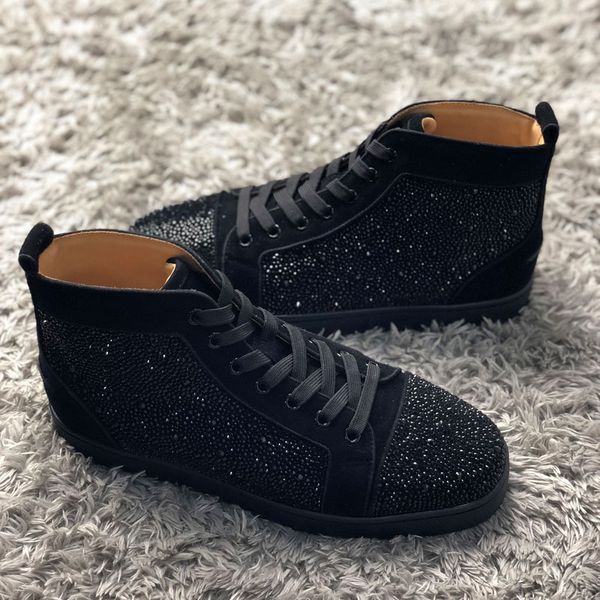 sneakers red bottom sneaker high suede strass rhinestones luxury shoes for men,women shoes party wedding crystal leather sneakers, Black
sneakers red bottom sneaker high suede strass rhinestones luxury shoes for men,women shoes party wedding crystal leather sneakers, Black