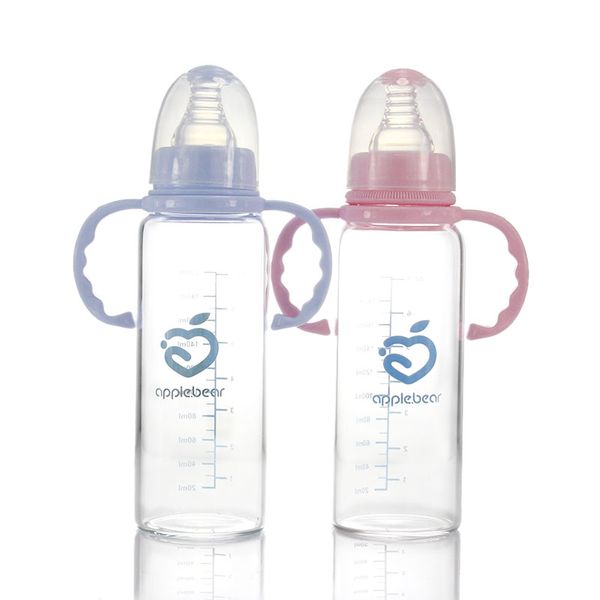 200ml baby glass milk feeding bottle with anti-slip handle & cup cover water newborn straight body bottle
200ml baby glass milk feeding bottle with anti-slip handle & cup cover water newborn straight body bottle