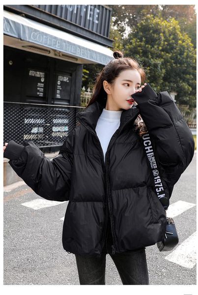 women's 2018 winter clothing new korean version loose-fitting thick cotton-padded jacket fashion short down bread suit 90232, Black
women's 2018 winter clothing new korean version loose-fitting thick cotton-padded jacket fashion short down bread suit 90232, Black