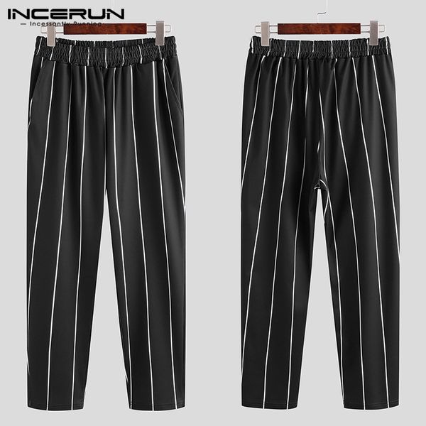 incerun men striped cotton skinny fitness pants joggers stylish trend stretch elastic autumn casual trousers mens sweatpants, Black
incerun men striped cotton skinny fitness pants joggers stylish trend stretch elastic autumn casual trousers mens sweatpants, Black