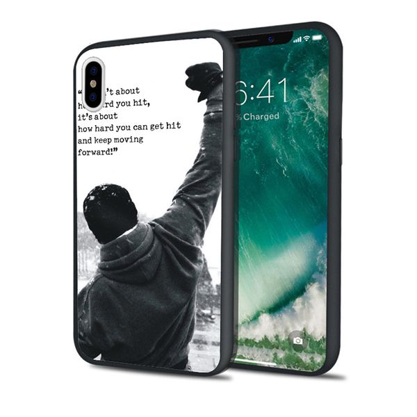 fundas luxury rocky quotes phone case for iphone 11 pro xs max xr 8 7 6s plus 5s se 5 case black soft silicone tpu cover. 
fundas luxury rocky quotes phone case for iphone 11 pro xs max xr 8 7 6s plus 5s se 5 case black soft silicone tpu cover.