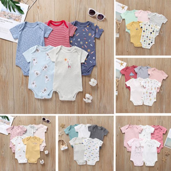 newborn baby jumpsuits kids fashion summer short-sleeved jumpsuits boys girls casual rompers printed clothing, Blue
newborn baby jumpsuits kids fashion summer short-sleeved jumpsuits boys girls casual rompers printed clothing, Blue