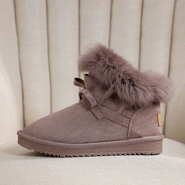 size 35-40 2019 new women ankle snow boots winter warm fur outside shoes woman flat heels college girls lovely bow knot boot, Black
size 35-40 2019 new women ankle snow boots winter warm fur outside shoes woman flat heels college girls lovely bow knot boot, Black