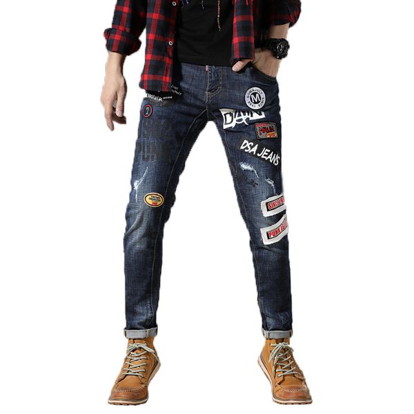 2020 new jeans black mill white motorcycle pants black jeans casual designer quality black tight pattern trend men's slim rock revival, Blue
2020 new jeans black mill white motorcycle pants black jeans casual designer quality black tight pattern trend men's slim rock revival, Blue