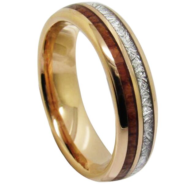 6mm meteorolite and wood inlay rose gold tungsten ring for women lady and girls fasshion jewelry ring, Silver
6mm meteorolite and wood inlay rose gold tungsten ring for women lady and girls fasshion jewelry ring, Silver