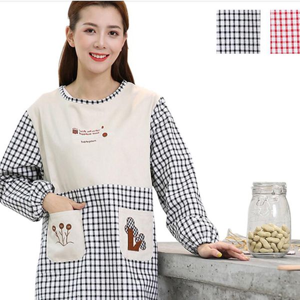 home kitchen cooking dirty apron cotton plaid long-sleeved blouse women labor overalls household cleaning apron
home kitchen cooking dirty apron cotton plaid long-sleeved blouse women labor overalls household cleaning apron