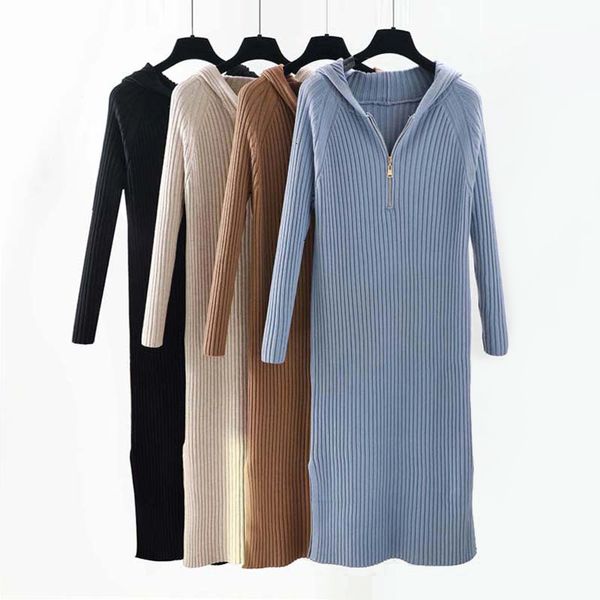 women dresses woman clothing thick sweater dress women autumn winter hooded sweater female split side casual straight dress oversize, Black;gray
women dresses woman clothing thick sweater dress women autumn winter hooded sweater female split side casual straight dress oversize, Black;gray