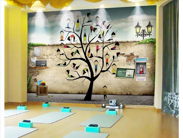 customized 3d stereo sports gym p wall paper mural creative yoga studio small tree wall decoration papel de parede
customized 3d stereo sports gym p wall paper mural creative yoga studio small tree wall decoration papel de parede
