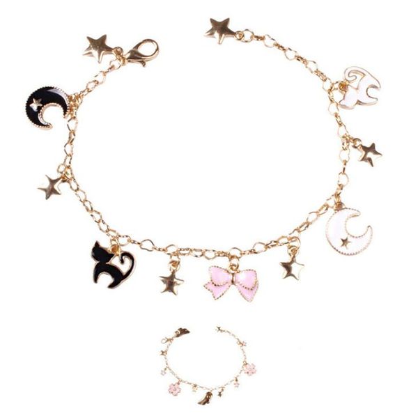 1pc hand made cartoon flowers charm bracelet teenage girl diy fashion accessories jewelry lucky chain bracelet, Black
1pc hand made cartoon flowers charm bracelet teenage girl diy fashion accessories jewelry lucky chain bracelet, Black