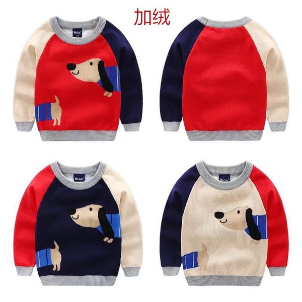 18 winter new style childrenswear boy's plus velvet pullover sweater children cartoon puppy pure cotton base, Blue
18 winter new style childrenswear boy's plus velvet pullover sweater children cartoon puppy pure cotton base, Blue