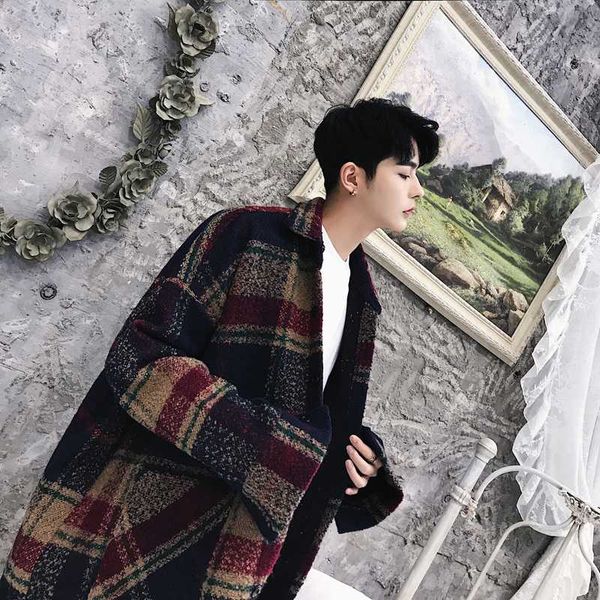 fashion hip hop men shirt coat high male fashion woolen coat streetwear casual loose plaid shirt jacket outerwear b70, Black;brown
fashion hip hop men shirt coat high male fashion woolen coat streetwear casual loose plaid shirt jacket outerwear b70, Black;brown