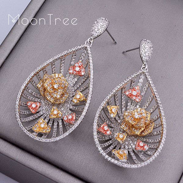 moontree 53mm luxury daisy flower line wheel full micro paved cubic zircon wedding paty earring fashion jewelry for women, Silver
moontree 53mm luxury daisy flower line wheel full micro paved cubic zircon wedding paty earring fashion jewelry for women, Silver