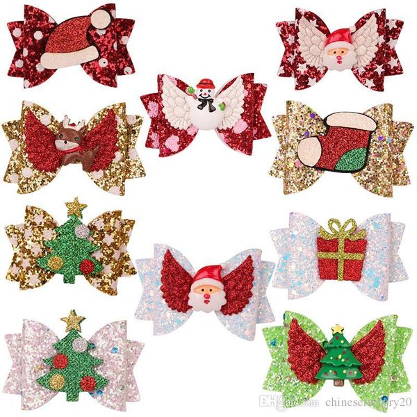 3 inch girls hair clips christmas tree bow elk sequins santa claus gift box hat barrettes hairbow hairpin hair head accessories, Slivery;white
3 inch girls hair clips christmas tree bow elk sequins santa claus gift box hat barrettes hairbow hairpin hair head accessories, Slivery;white